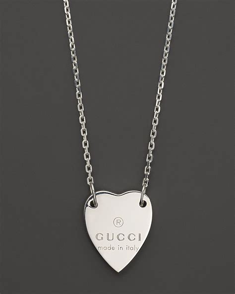 gucci bamboo heart necklace|gucci trademark necklace.